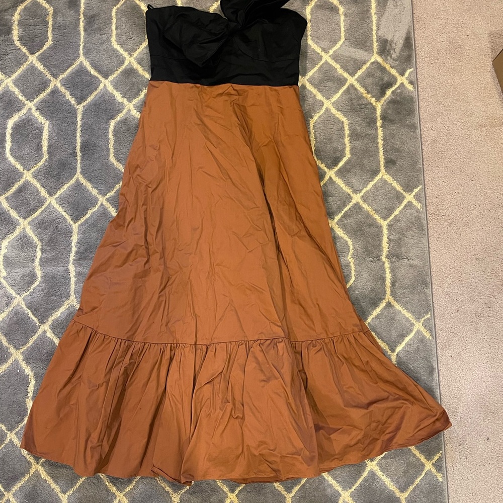 Anthropologie Hutch color block Black Strapless Dress